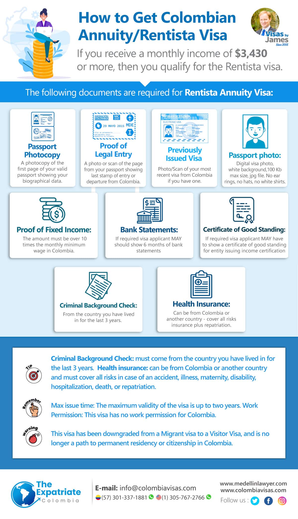 how-to-get-Colombian-visa-rentista