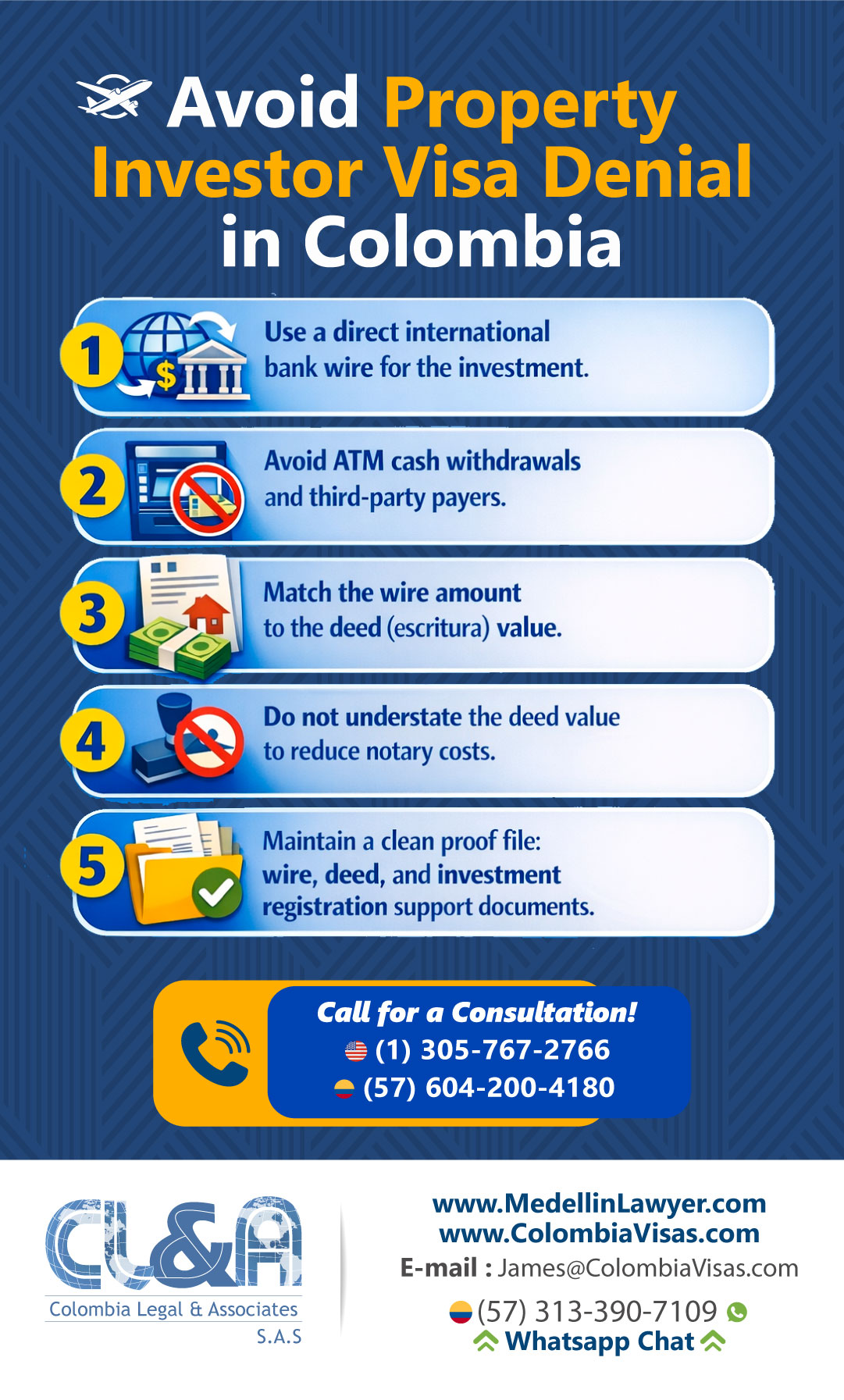 Avoid Property Investor Visa Denial in Colombia